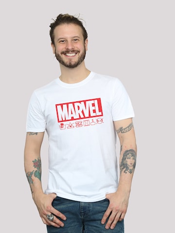 T-Shirt 'Marvel' F4NT4STIC en blanc : devant