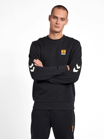Hummel Sportsweatshirt 'Liam' in Zwart: voorkant