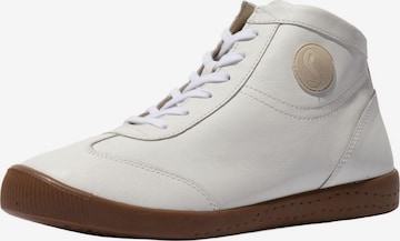Sneaker alta di Softinos in bianco: frontale