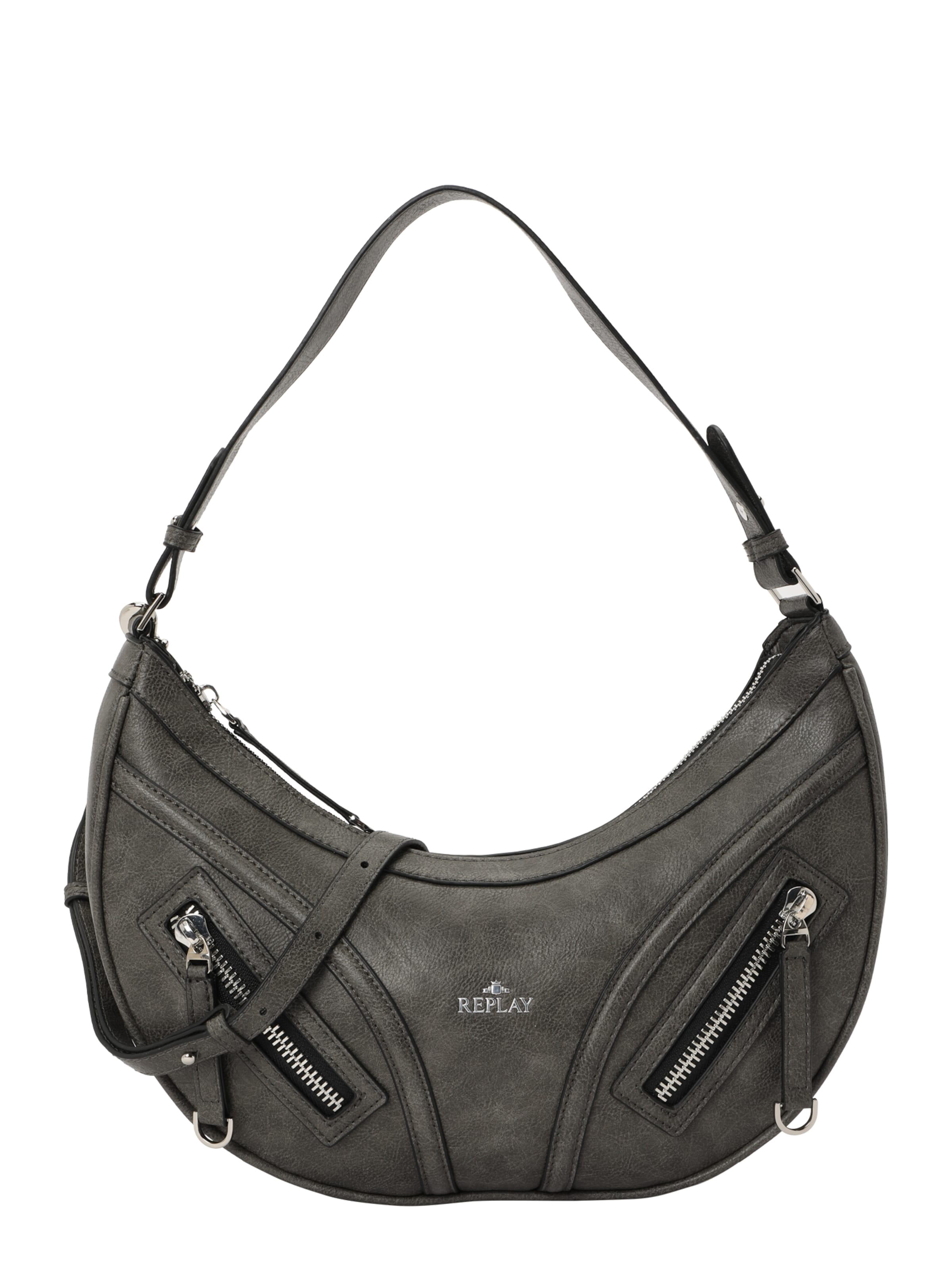 Borsa a spalla di REPLAY in grigio: frontale