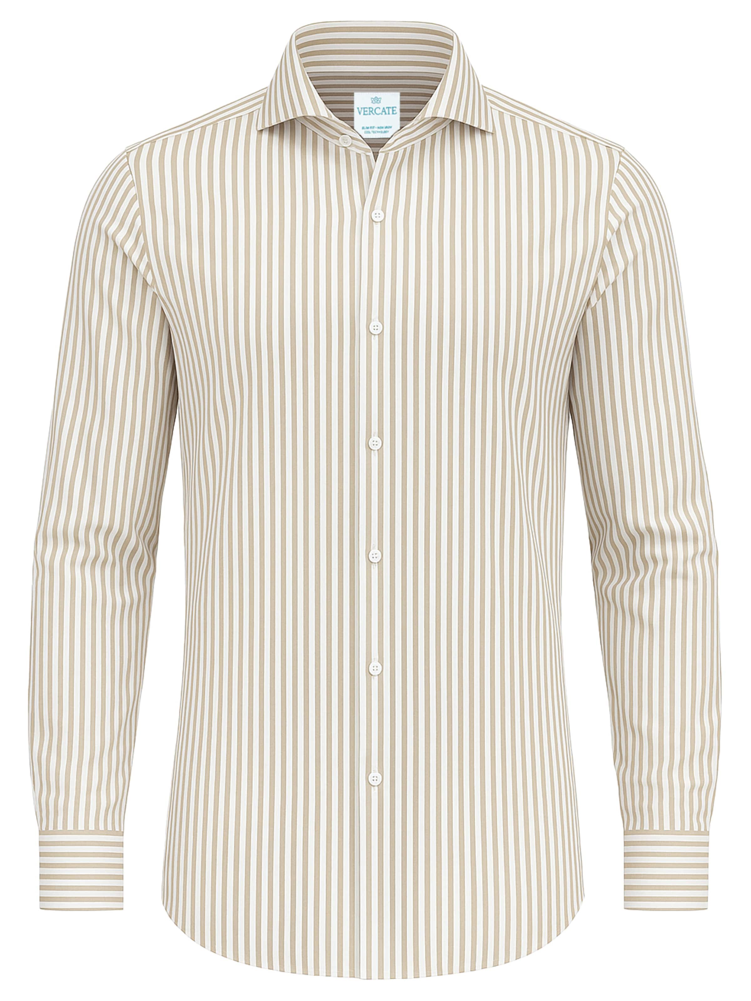 Slim fit Camicia business 'No. 6' di Vercate in verde: frontale