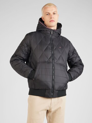 TOMMY HILFIGER Between-season jacket in Black: front