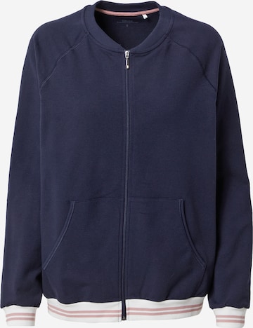 CALIDA Zip-Up Hoodie in Blue: front