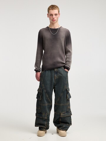 Wide leg Jeans cargo di Pull&Bear in blu