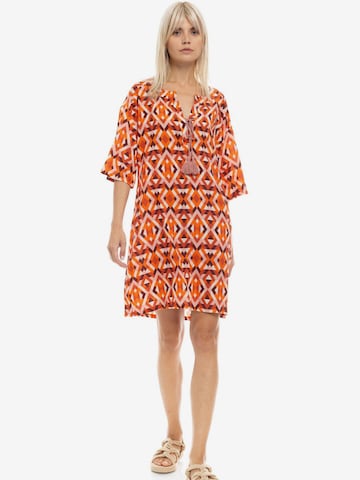 Pink LabelLjetna haljina 'BEACHWEAR AZTEC' - narančasta boja: prednji dio