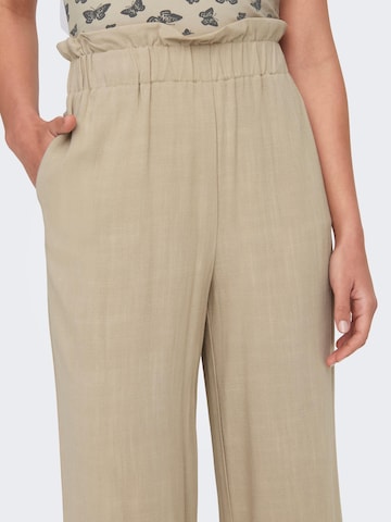 ONLY Wide Leg Hose 'Solvi' in Beige