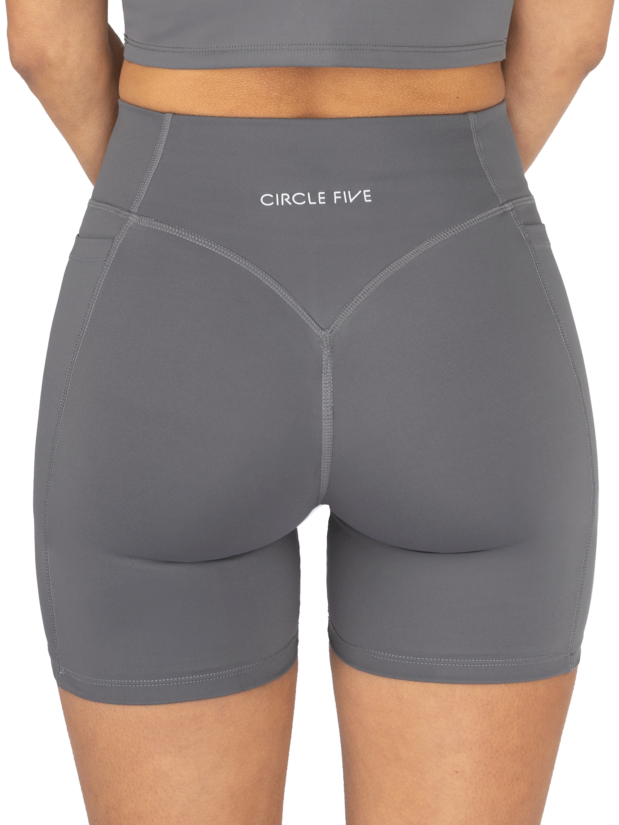 Circle Five Slim fit Workout Pants in Grey