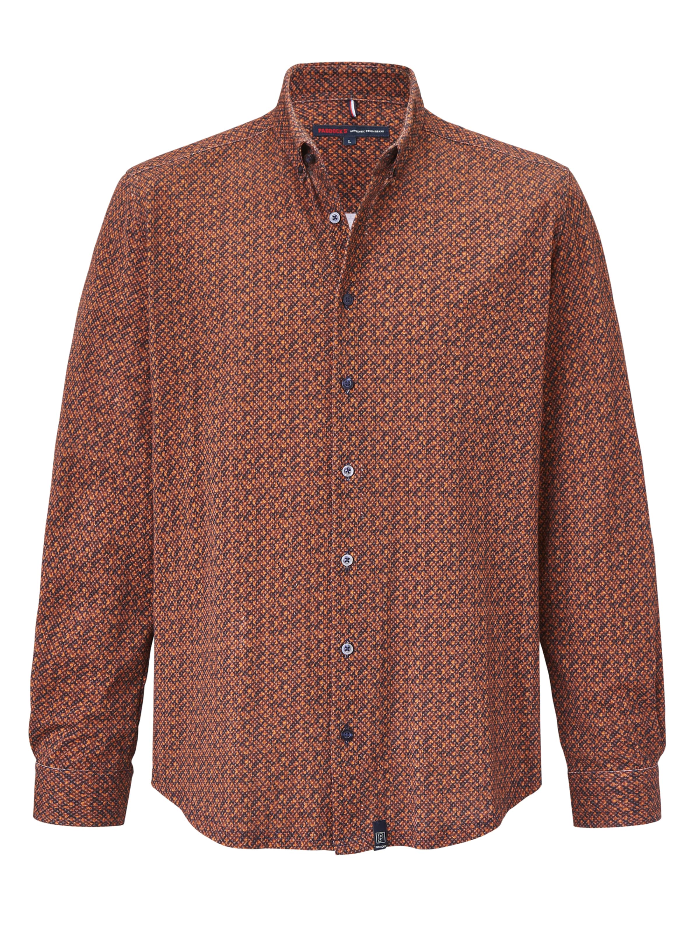 PADDOCKS Regular fit Button Up Shirt in Orange: front