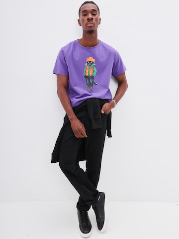 Maglietta 'Hoodie Cat' di Cat e Lolette in lilla