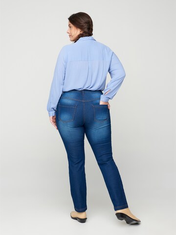 Coupe slim Jean 'EMILY' Zizzi en bleu