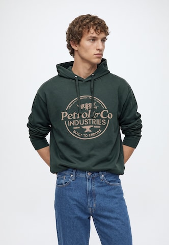 Sweat-shirt Petrol Industries en vert : devant