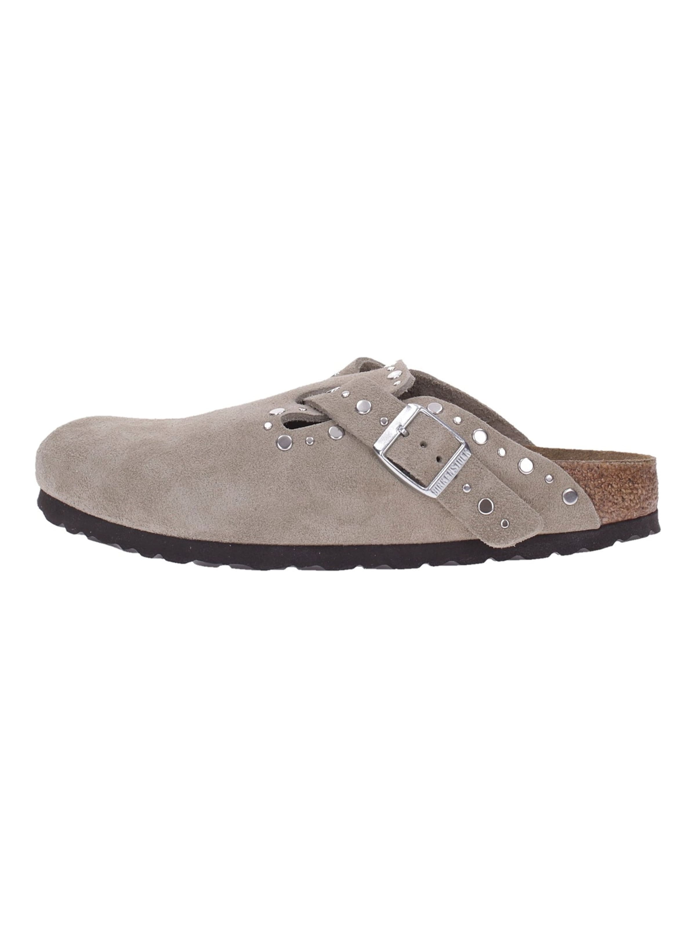 Clogs 'Boston' di BIRKENSTOCK in grigio: frontale