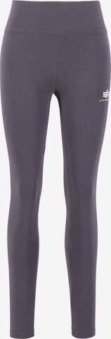 Skinny Leggings di ALPHA INDUSTRIES in grigio: frontale