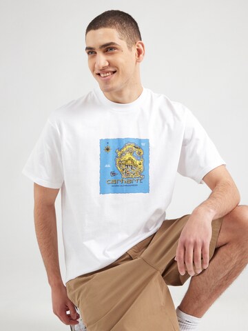 Carhartt WIP - Camisa 'Old World' em branco: frente