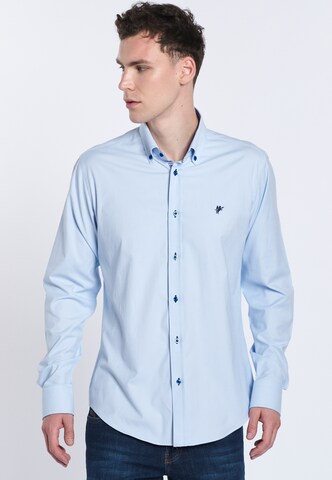 Coupe regular Chemise ' MILAN ' DENIM CULTURE en bleu : devant