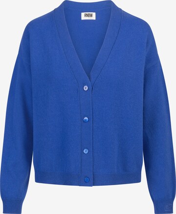 Rainbow Cashmere Knit Cardigan in Blue: front