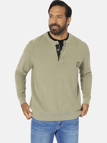 Jan Vanderstorm Pullover 'Wolfhard' in Grün: Vorderseite