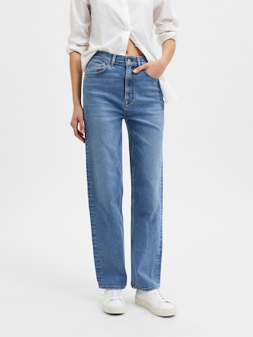 SELECTED FEMME Regular Jeans i blå: forside