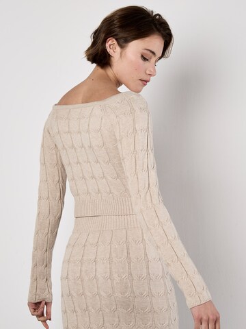Apricot Cable Knit Cropped Jumper ' ' in Grau