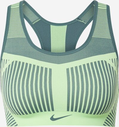 NIKE Sport BH in limette / petrol, Produktansicht