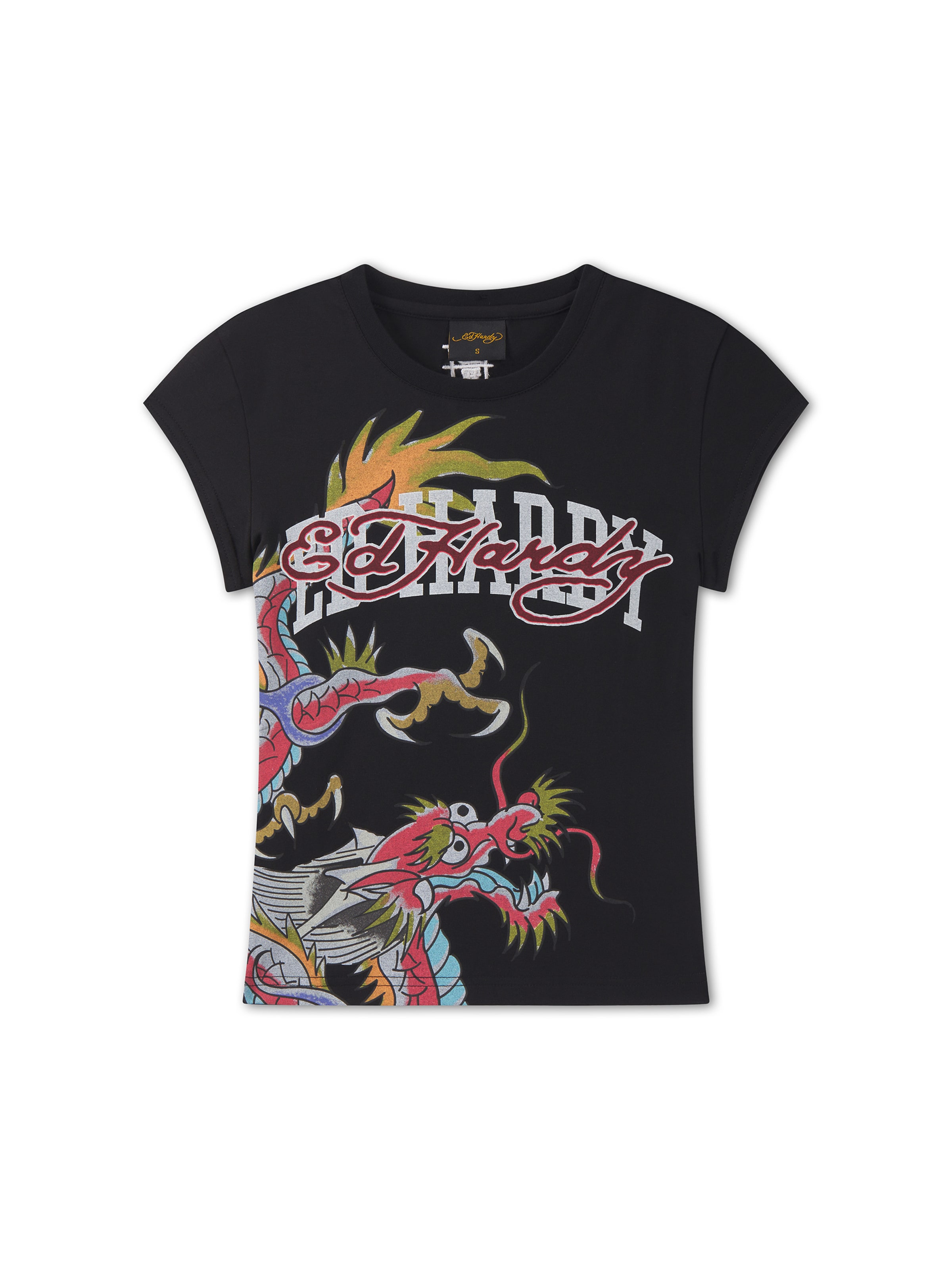Ed Hardy Shirts 'Varsity Dragon' i sort: forside