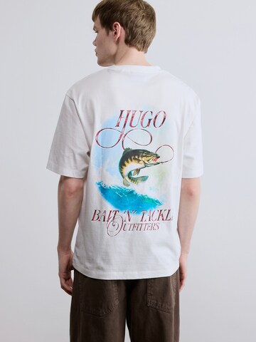 HUGO Shirt 'Nofishix' in Wit: voorkant