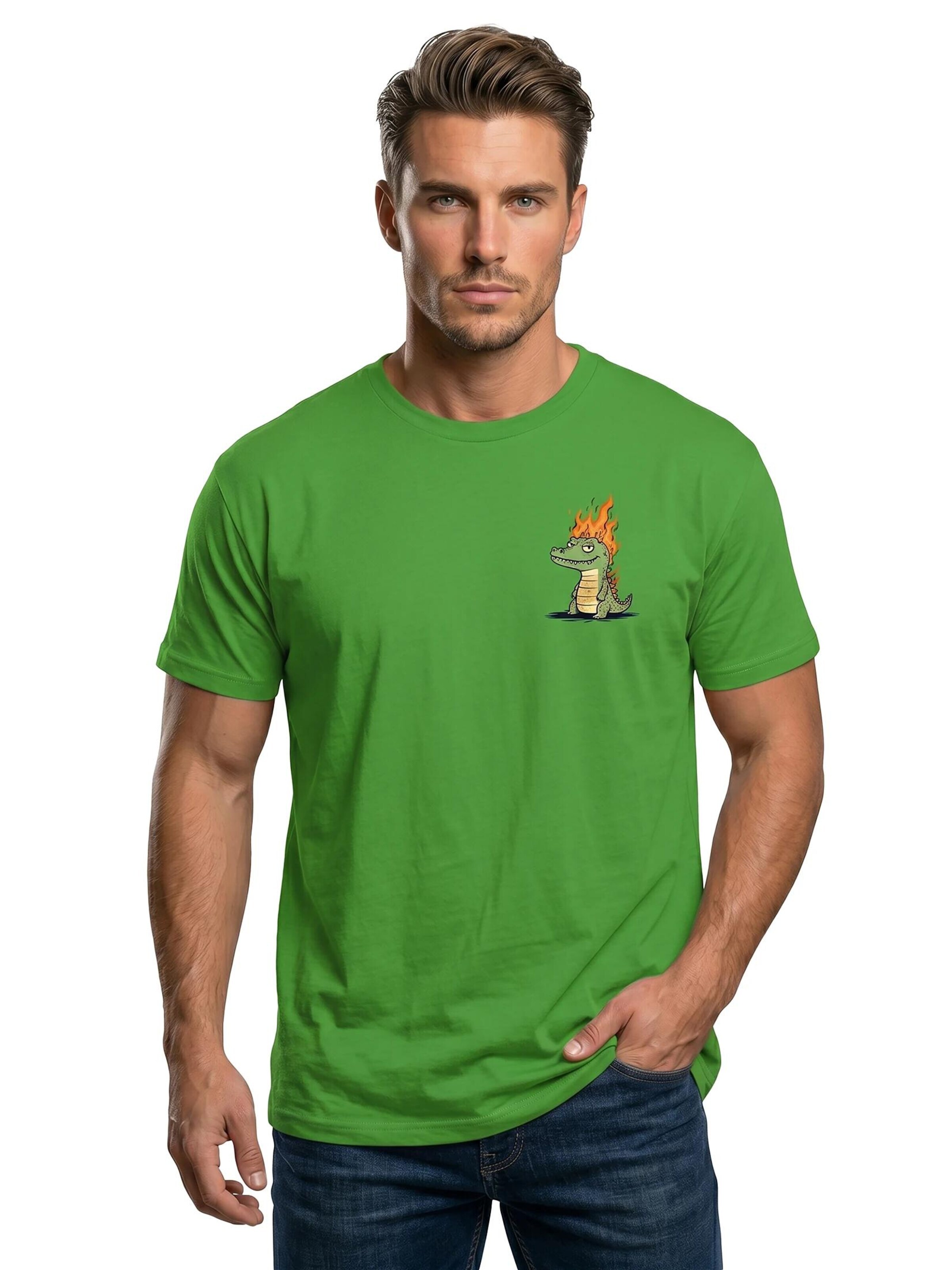 MAKAYA Shirt 'Krokodil'‌‌‌‌‌‌ in Grün