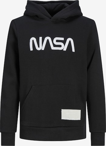 Jack & Jones Junior Sweatshirt 'NASA' in Black: front