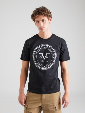 19V69 ITALIA T-Shirt 'Felix' in Schwarz: Vorderseite