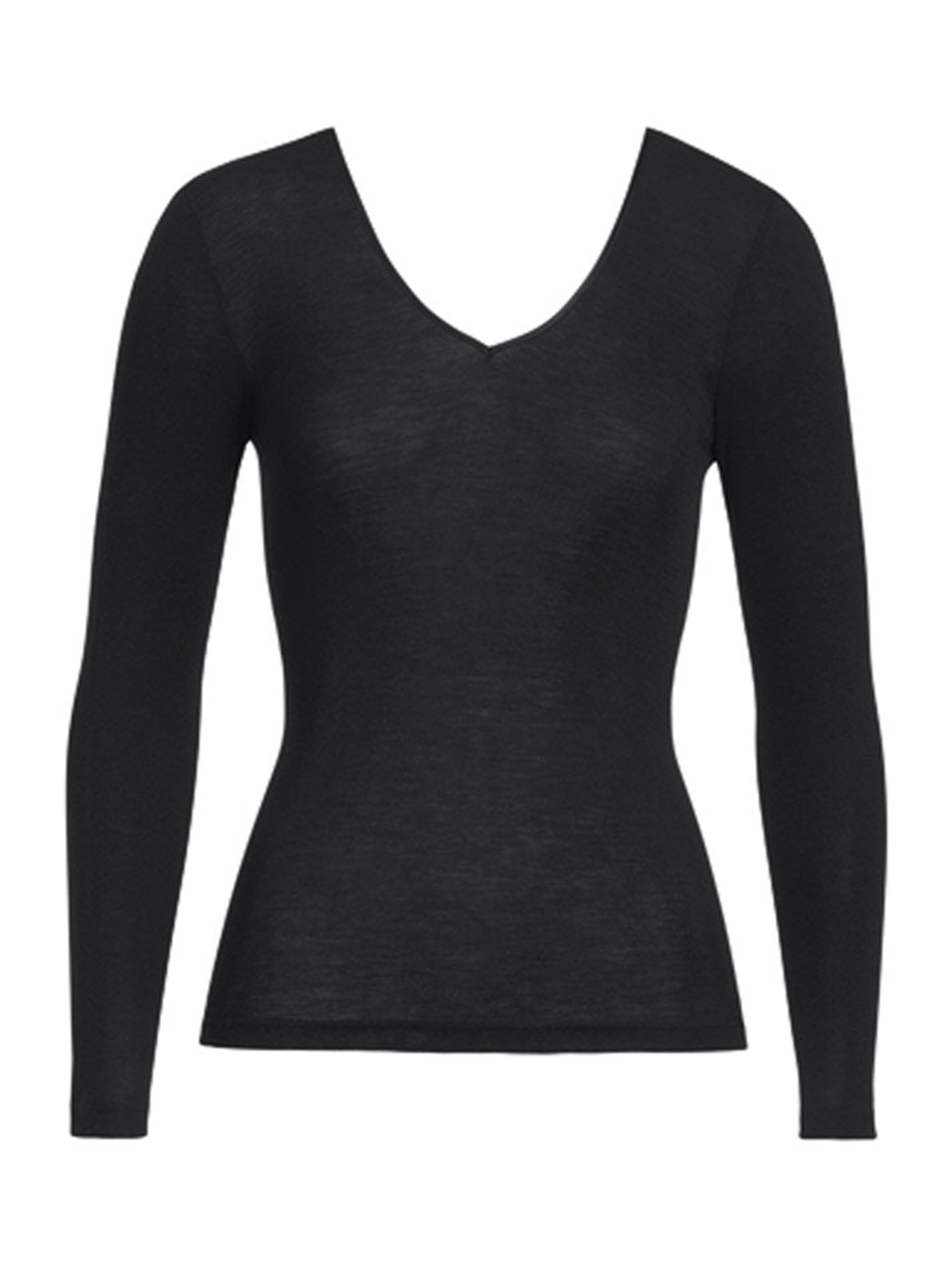 Hanro Undershirt ' Woolen Silk' in Black: front