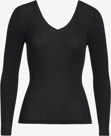 Hanro Sweater ' Woolen Silk' in Black: front