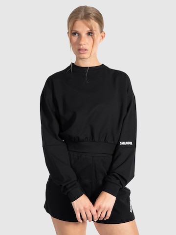 Smilodox Sweatshirt 'Althea' in Zwart: voorkant