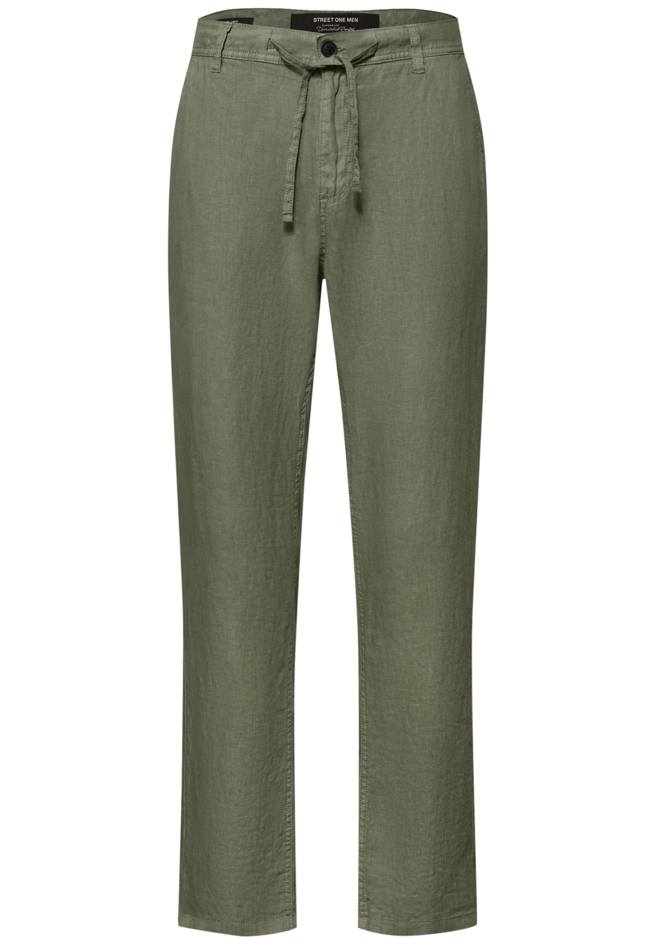Street One MEN Regular Chino Pants in Green: front