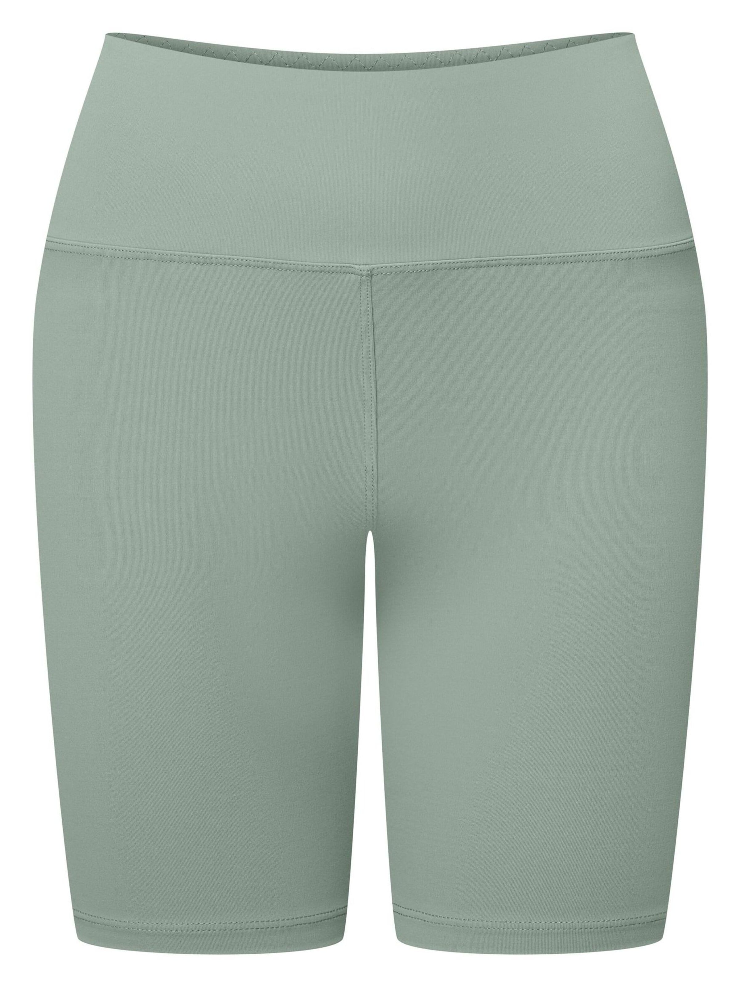 ESOTIQ - Skinny Pantalón 'High Waist Shorts Polyamid Mix glatt seamless stretch Kelsea' en verde