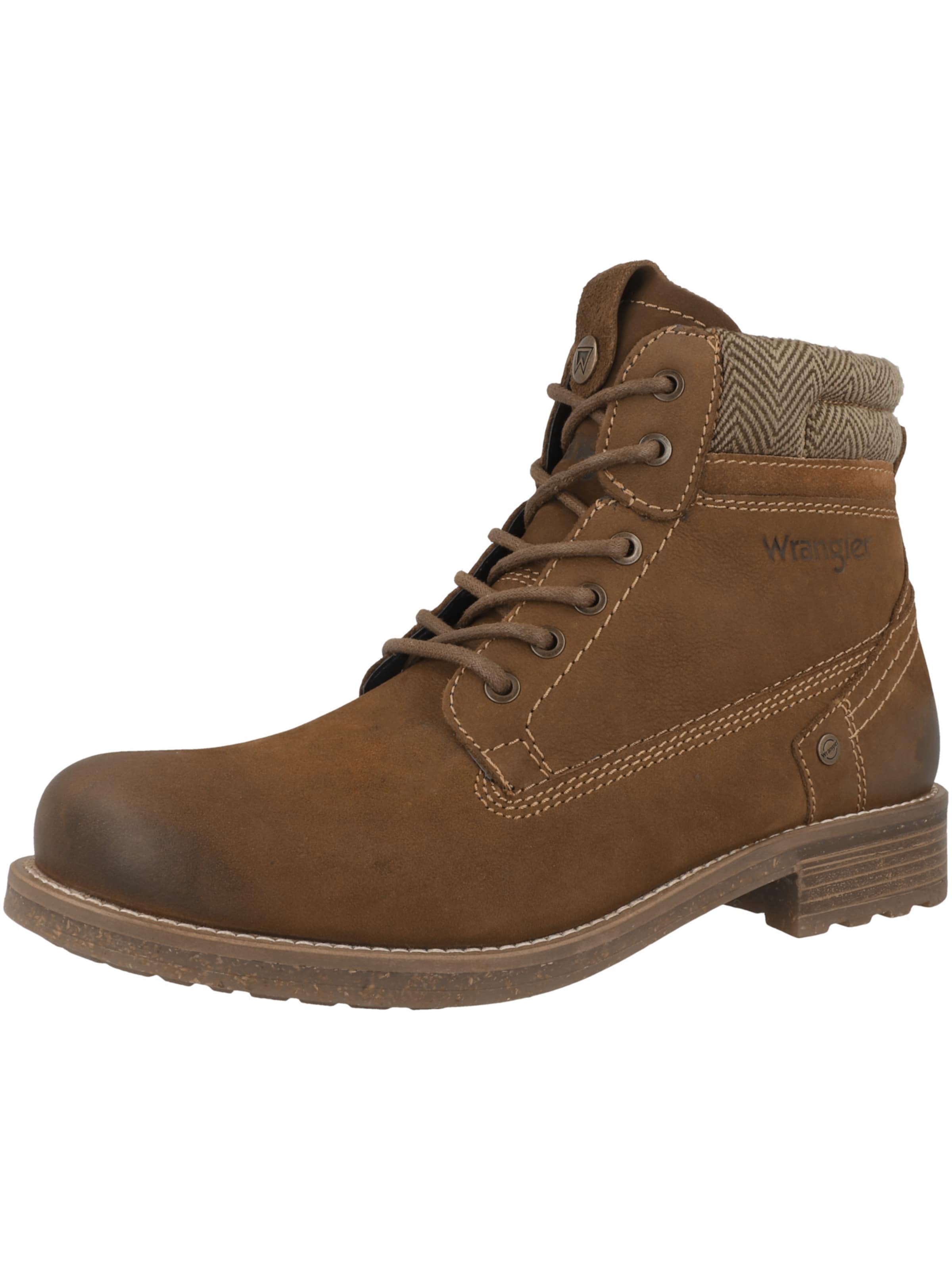 WRANGLER - Botas com atacadores 'Hill Men High' em castanho: frente