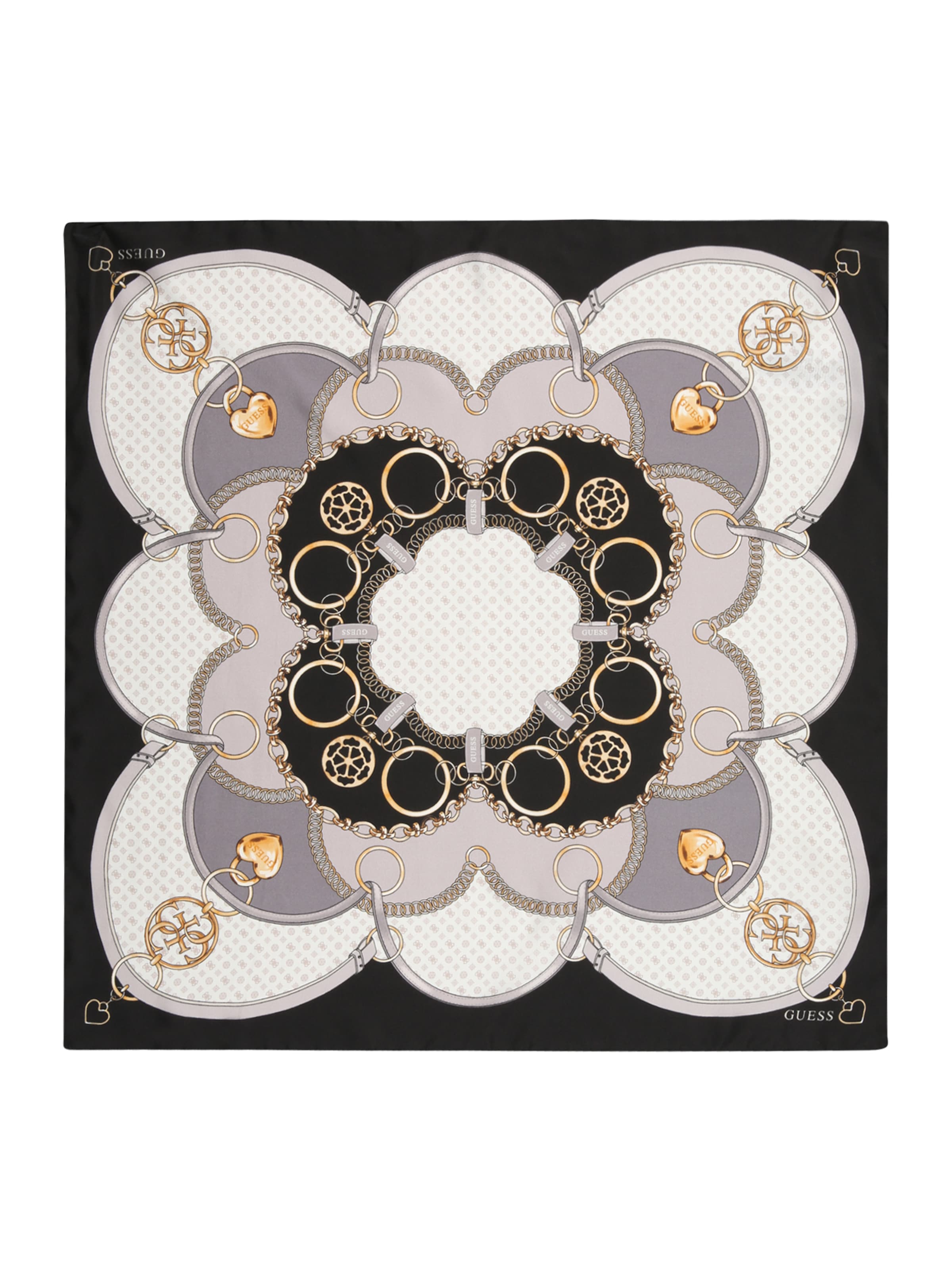 GUESS Huivi 'FOULARD 60X60' värissä musta: etupuoli