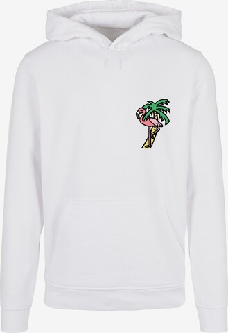 Sweat-shirt 'Flamingo' Mister Tee en blanc : devant