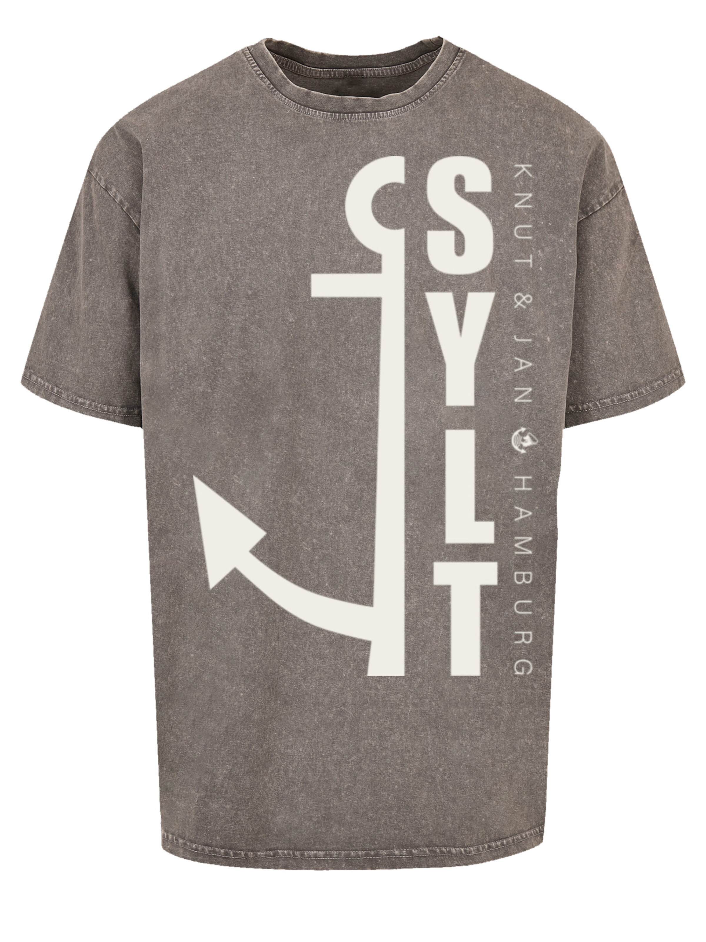 F4NT4STIC Shirt 'Sylt Anker Knut & Jan Hamburg' in Grijs: voorkant