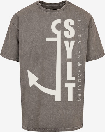 F4NT4STIC Shirt 'Sylt Anker Knut & Jan Hamburg' in Grijs: voorkant