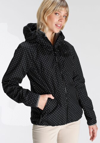 Ragwear Outdoor Jacket 'DIZZIE DOTS O' in Black