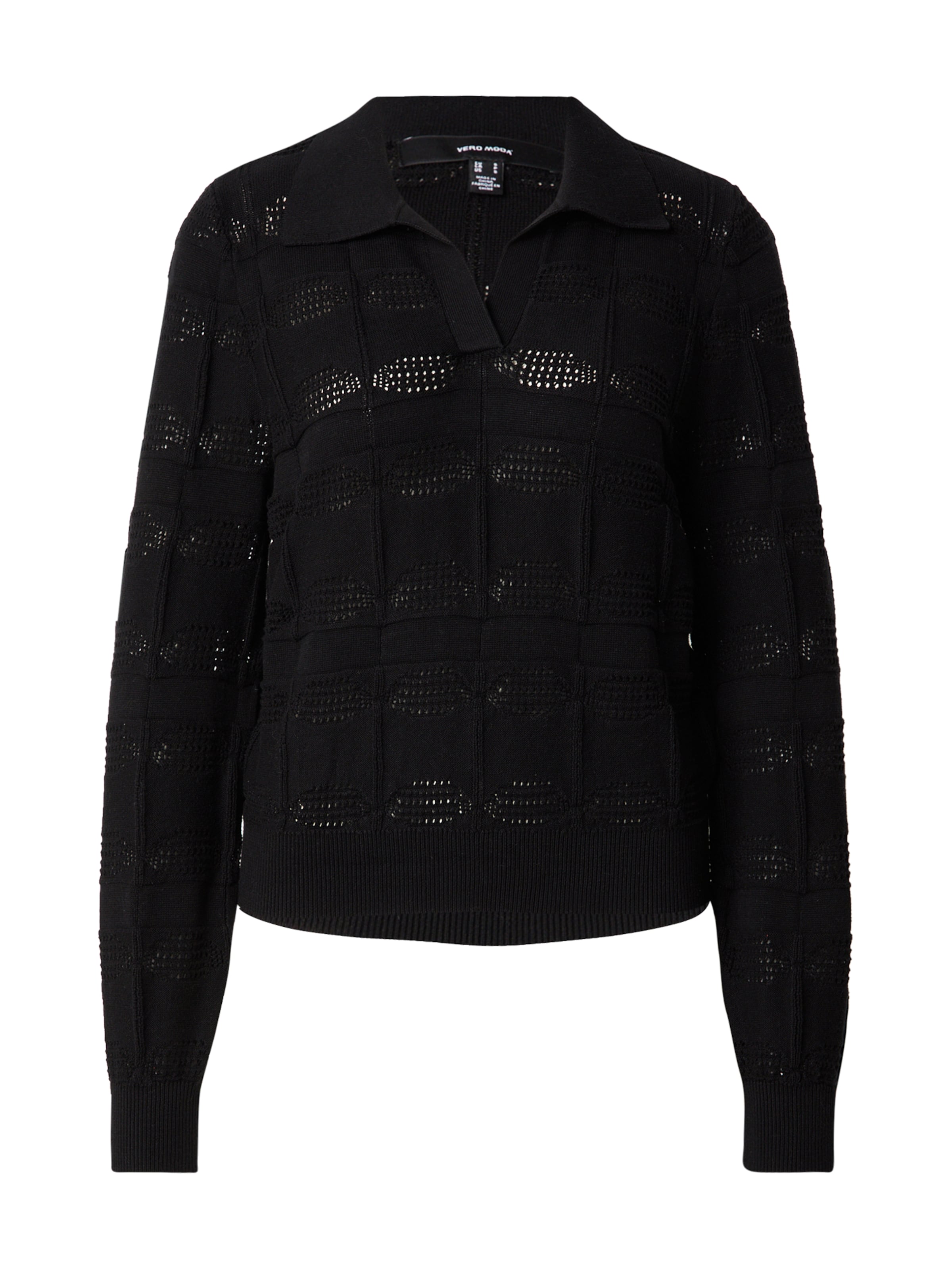 VERO MODA Kampsun 'VMMARVELOUS', värv must: eest vaates