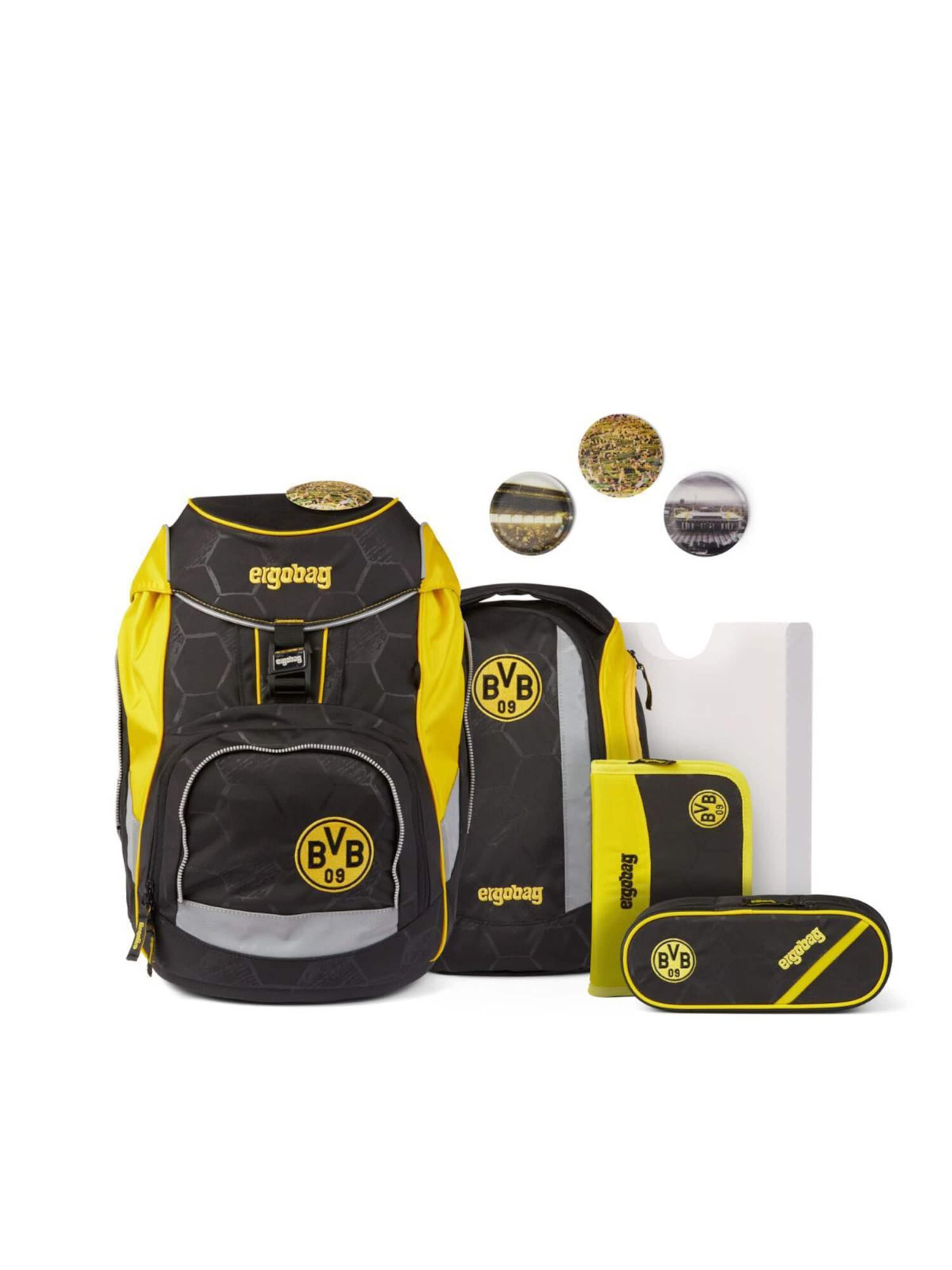ergobag Rucksack 'Pack Schulrucksack Set'‌ in Gelb: Vorderseite