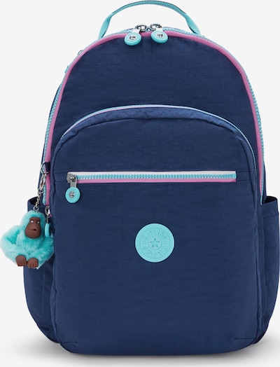 KIPLING Ruksak 'Seoul' veličine One Size u neonsko plava / tamno plava / roza, Pregled proizvoda