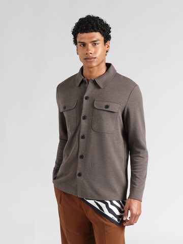 Only & Sons Regular fit Button Up Shirt 'ONSNEWKODYL' in Brown: front