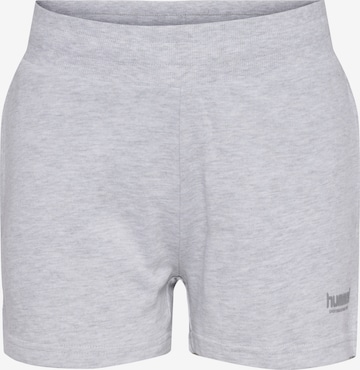 Hummel Regular Workout Pants in Grey: front