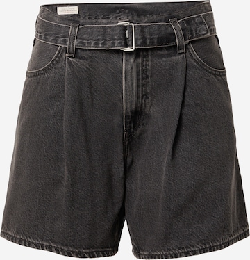 LEVI'S ® Bandplooi jeans 'Belted Short WB' in Zwart: voorkant