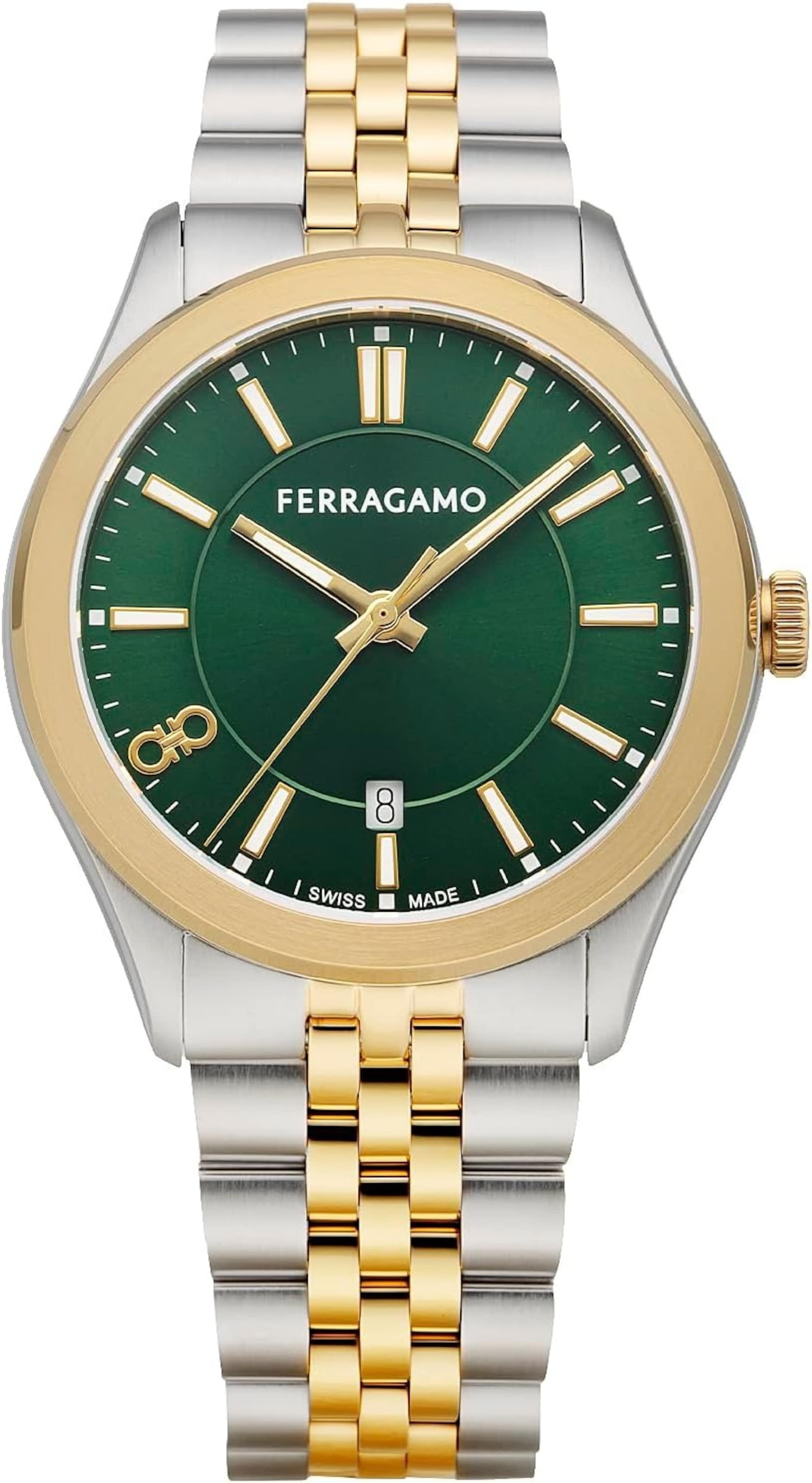 Salvatore Ferragamo Analog Watch 'New Gent' in Silver: front