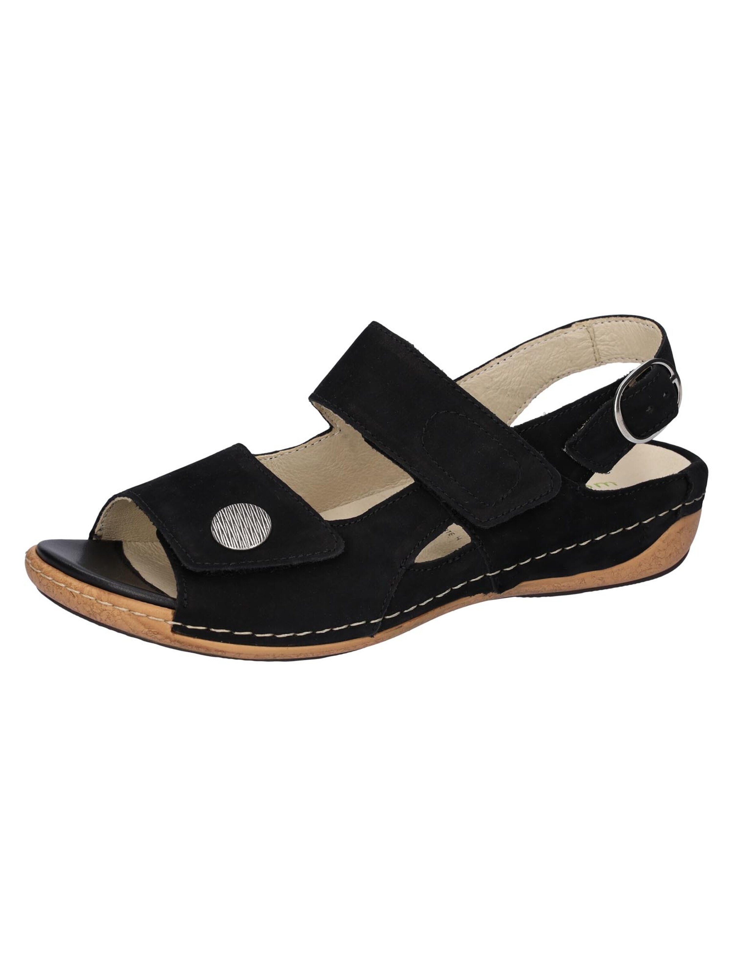 WALDLÄUFER Sandals 'Heliett' in Black: front
