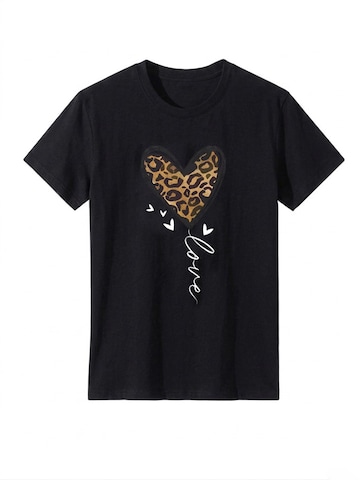 T-shirt 'Women's Short Sleeve Shirt Summer Tops' LapaPlus en noir