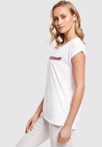 T-shirt 'Summer - Retro' Merchcode en blanc